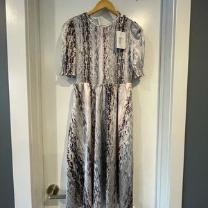 Ted Baker Snake Smock Bodice Midi Dress- never worn (tags on)